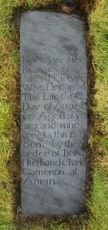 Grave slab, Susan McIntyre (died 1812)