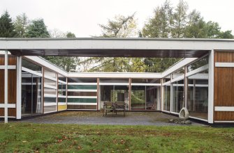 View of courtyard from south east.