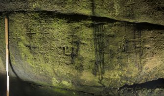 Detail of incised crosses (wtih scale).