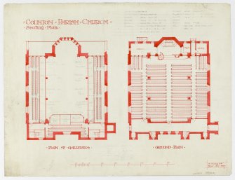Colinton Parish Church. Annotated seating plan