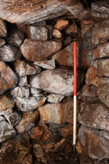 Detail of the stone work at Cracknie souterrain, Tongue