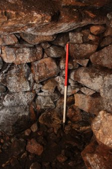 Detail of the stone work at Cracknie souterrain, Tongue