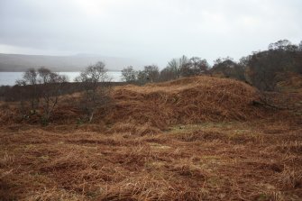 General view of possible souterrain and hut circle at Bhuachaille Loch Hope, Durness, Sutherland