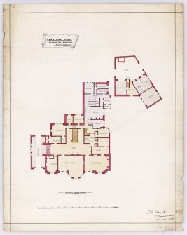 Drawing of ground floor plan, Dean Park House, Edinburgh.