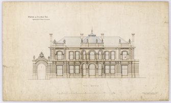 Drawing of front elevation, Dean Park House, Edinburgh.