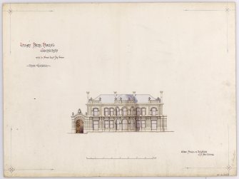 Drawing of front elevation, Dean Park House, Edinburgh.