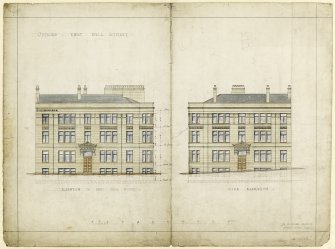 Drawing showing elevations for offices, East Bell Street, Dundee.