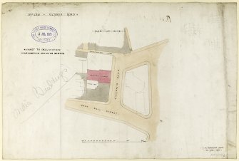 Drawing showing site plan for offices, Victoria Road, Dundee.