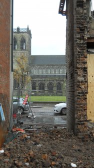 View of Paisley Abbey from site, direction S