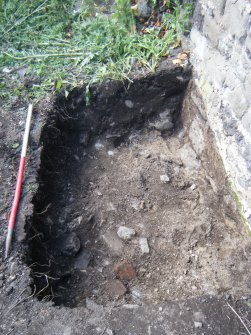 Trench 3. Stone and mortar rubble at base of N wall, direction WNW