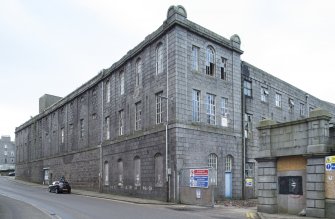 Hackling House from south east and former main gateway to Works.