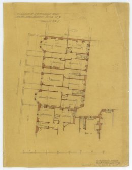 Edinburgh, Spottiswood Street.
Plan.
Titled:  'Tenements At Spottiswoode Street For Mr John Souden: Block No 9  Drawing No 1'.
Insc:  '42 Frederick Street Edinr November 1902'.