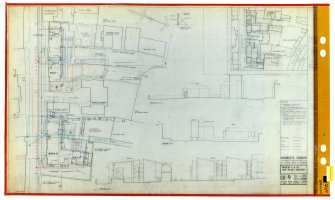 Blocks, I, II, III. Site plan and sections