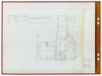 Sketch plan and section of bar