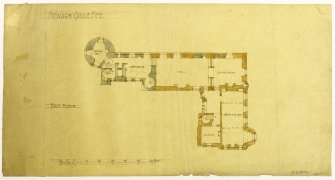 First Floor Plan. Proposed restoration and additions for Wm Burrell (not executed).
R S Lorimer