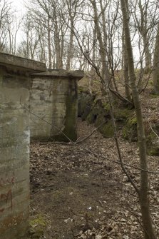 View from west showing how the magazine has been set into the quarried slope to provide increased protection for the building.