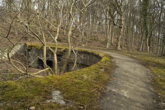 View from on top of glacis of the northern 9.2-inch gun emplacement, looking north east.