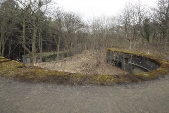 View from on top of glacis of the southern 9.2-inch gun emplacement looking north, towards the northern gun emplacment.