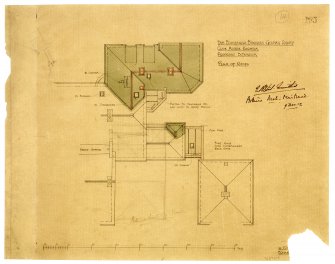 Roof plan of proposed extension to Kitchen Wing of Club House