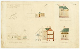 Section and elevations of extension to Kitchen Wing of Club House