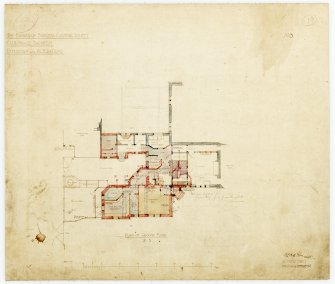 Ground floor plan of extension to Kitchen Wing of Club House