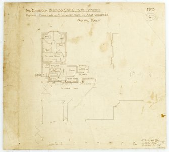 Ground Plan of conversion of Clubmaker's Shop to Men's Quarters of Club House