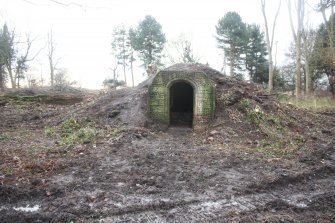 Front of Ice house with mound