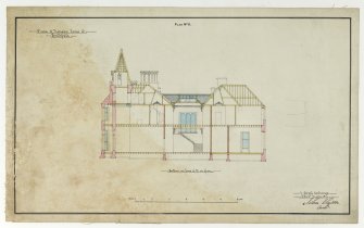 Edinburgh, Lasswade Road, Southfield House.
Plan of cross-section through house.