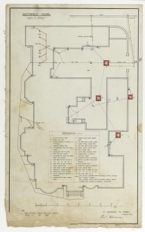 Edinburgh, Lasswade Road, Southfield House.
Plan of drains with detailled references