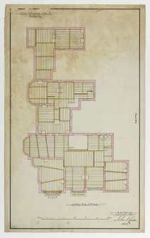 Edinburgh, Lasswade Road, Southfield House.
Plan of first floor joisting

