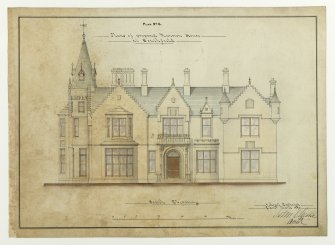 Edinburgh, Lasswade Road, Southfield House.
Design for South elevation.

