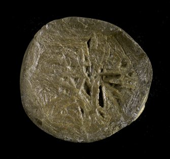 Verso of Stone intaglio of two men's heads.