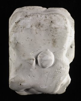 Verso of plaster cast of ram's head and swag.