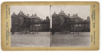 General view from SW showing Fountain and Holyrood Palace, Edinburgh