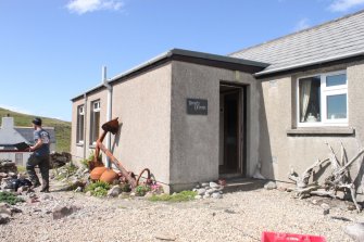 The Balchrick anchor in its current location, outside a local house