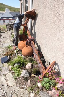 The Balchrick anchor in its current location, outside a local house