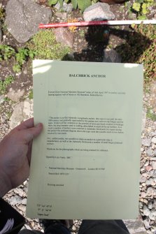 Photograph of letter from the National Maritime Museum, regarding the Balchrick anchor.