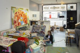 Interior.  Front studio from N.