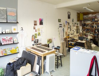 Interior.  Front studio from SW.
