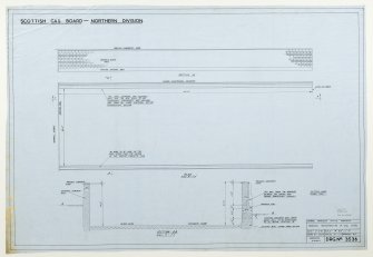 Plan and elevations of proposed coal store reconstruction.
Signed: 'Scottish Gas Board'