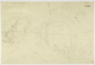 Plane-table survey: Dreva Hill (Sheet 1 of 10); fort and chevauz de frise.