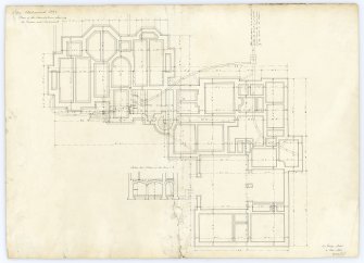 Drawing showing plan of the foundations, Ardarroch House.