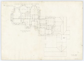 Drawing showing plan of the bedroom floors, Ardarroch House.