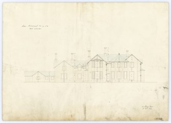 Drawing showing west elevation, Ardarroch House.