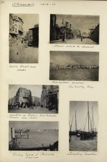 Six photographs showing Alexandria, Egypt in 1915-1917. 

