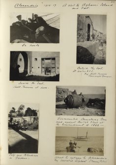 Six photographs showing Aghami Island and Fort in Egypt in 1915-1917.
