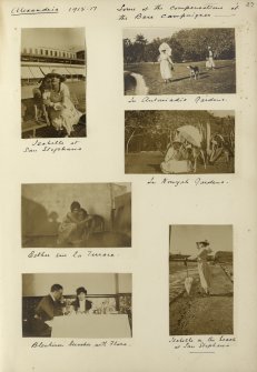 Six photographs showing varous scenes from Alexandria, Egypt in 1915-1917.
