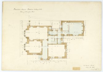 Masters House - plan of principal floor. With measurements
(Wm.Burn) 131 George St.Edin.1833