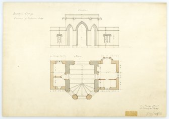 Entrance Lodge - Plan, Elevation. With measurements
(Wm.Burn) 131 George St. 1833