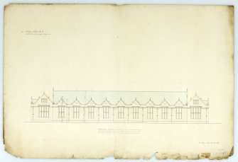 S.elevation of English class room. With measurements
(Wm.Burn) 131 George St.Edin.1831
